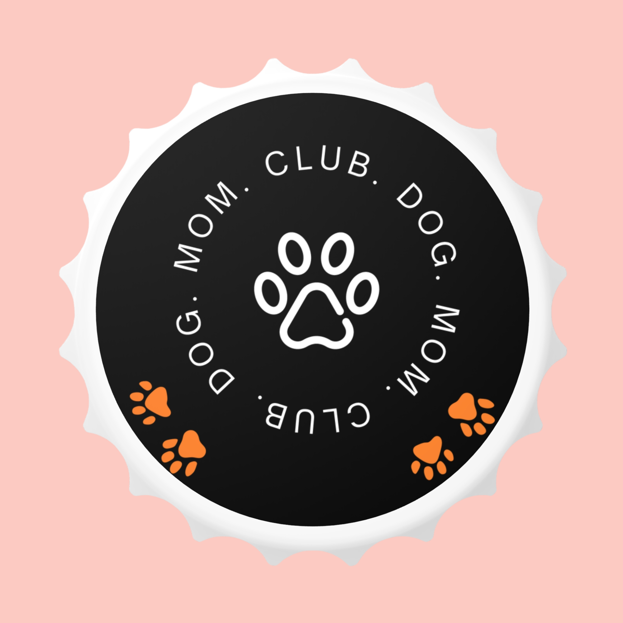Dog Mom Club Bottle Opener — Paw Print Keychain Beer Opener