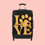 Pet Lover "LOVE" Paw Print Suitcase — Carry-On Luggage for Dog & Cat Owners