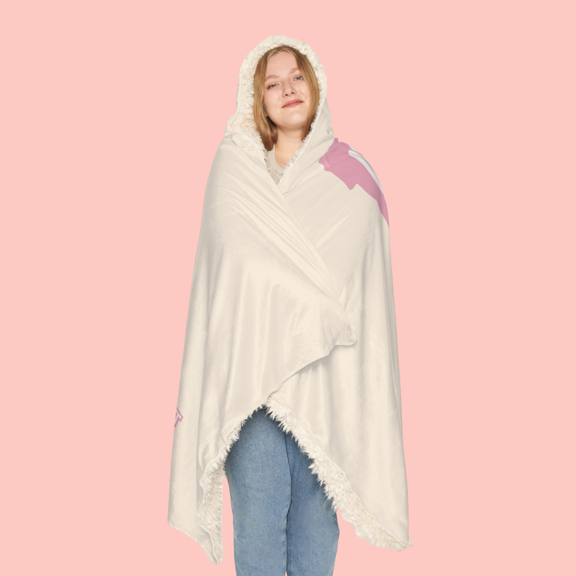 Hooded Blanket - "My Dog Is My Baby" Pink Dog Snuggle Throw for Pet Moms