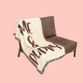 Woven Blanket — Retro Bubble "DESIGN" Throw Blanket (Pastel Purple Cloud)