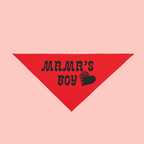 Mama's Boy Pet Bandana — Red Dog & Cat Bandana with Paw Heart Design