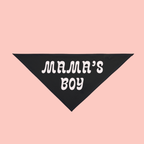 Pet Bandana — "Mama's Boy" Dog Bandana, Cute Retro Script Accessory for Dogs & Cats, Gift for New Pet Moms