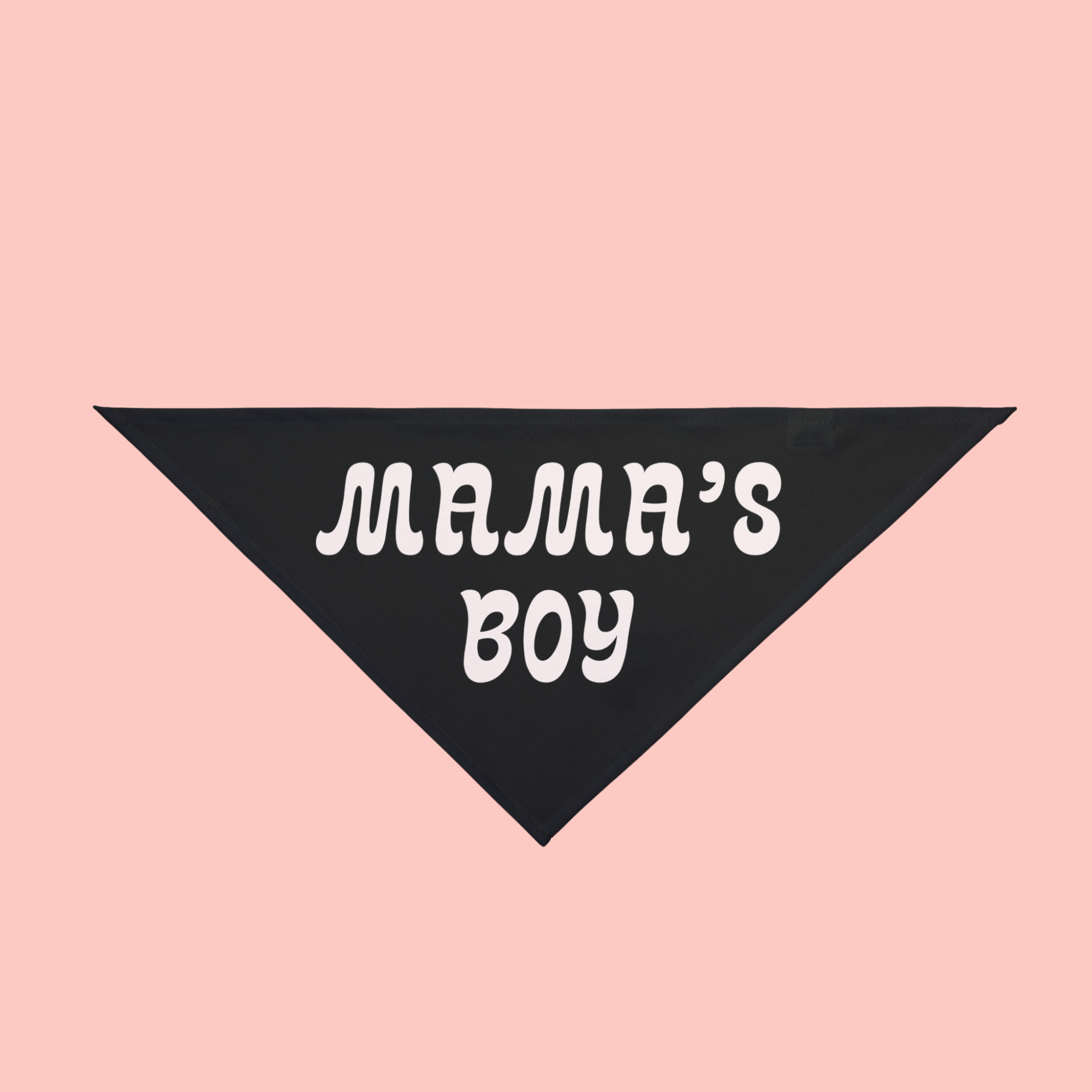 Pet Bandana — "Mama's Boy" Dog Bandana, Cute Retro Script Accessory for Dogs & Cats, Gift for New Pet Moms