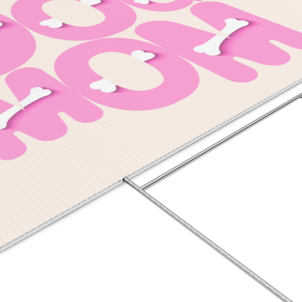 Dog Mom Lawn Sign – Pink Bone Design Pet Lover Yard Decor