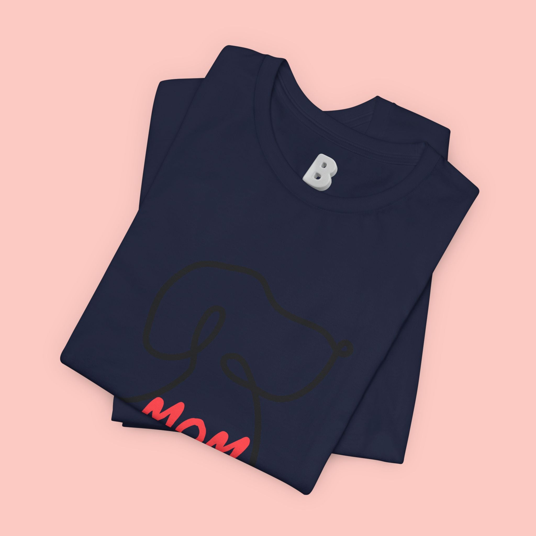 Mom Dog T-Shirt — Minimal Line Art Puppy Tee for Dog Moms, Mother's Day Gift