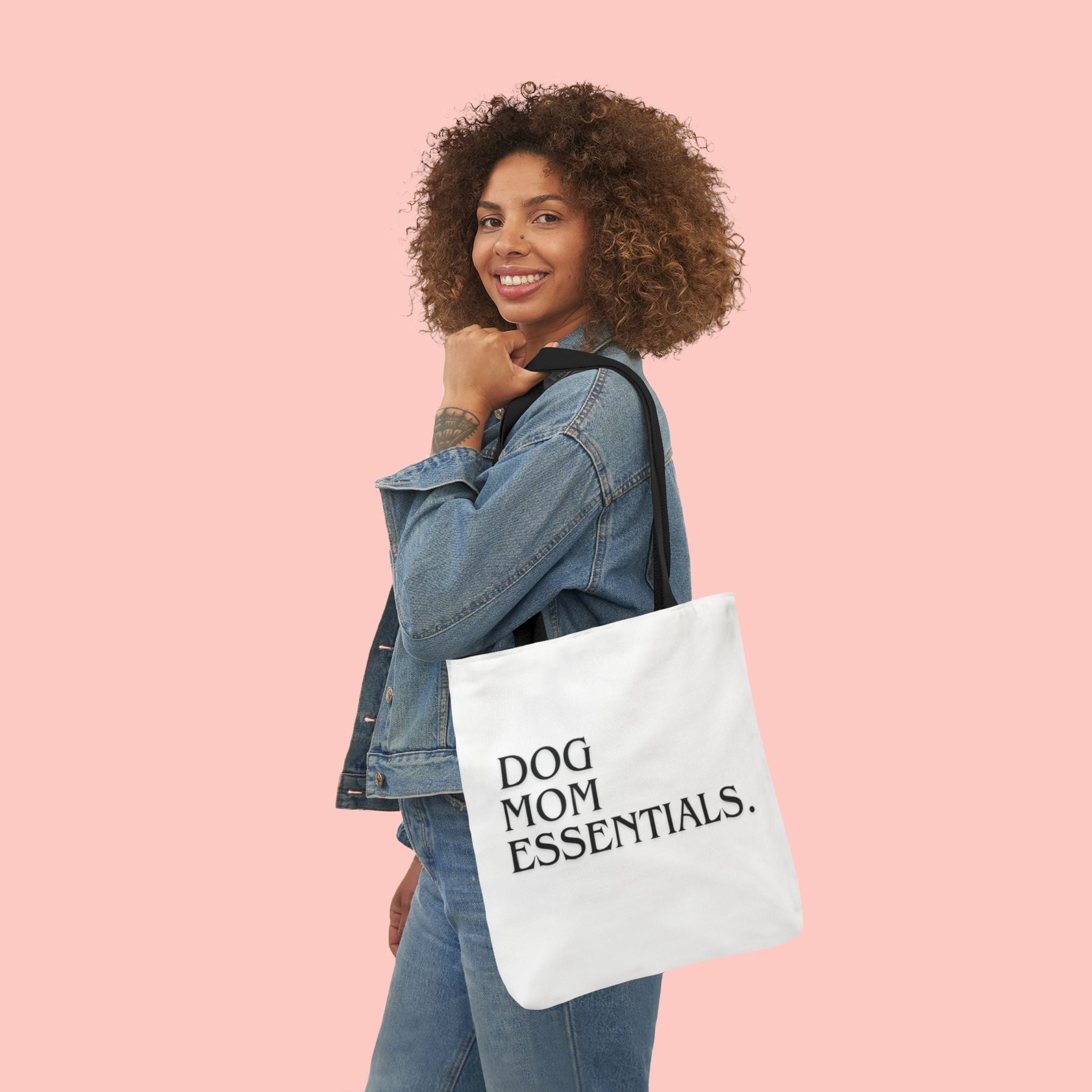 Dog Mom Essentials Canvas Tote — Funny Dog Mom Gift Tote Bag