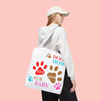 Dog Mom Tote Bag – "Fur Baby" Paw Print AOP Tote