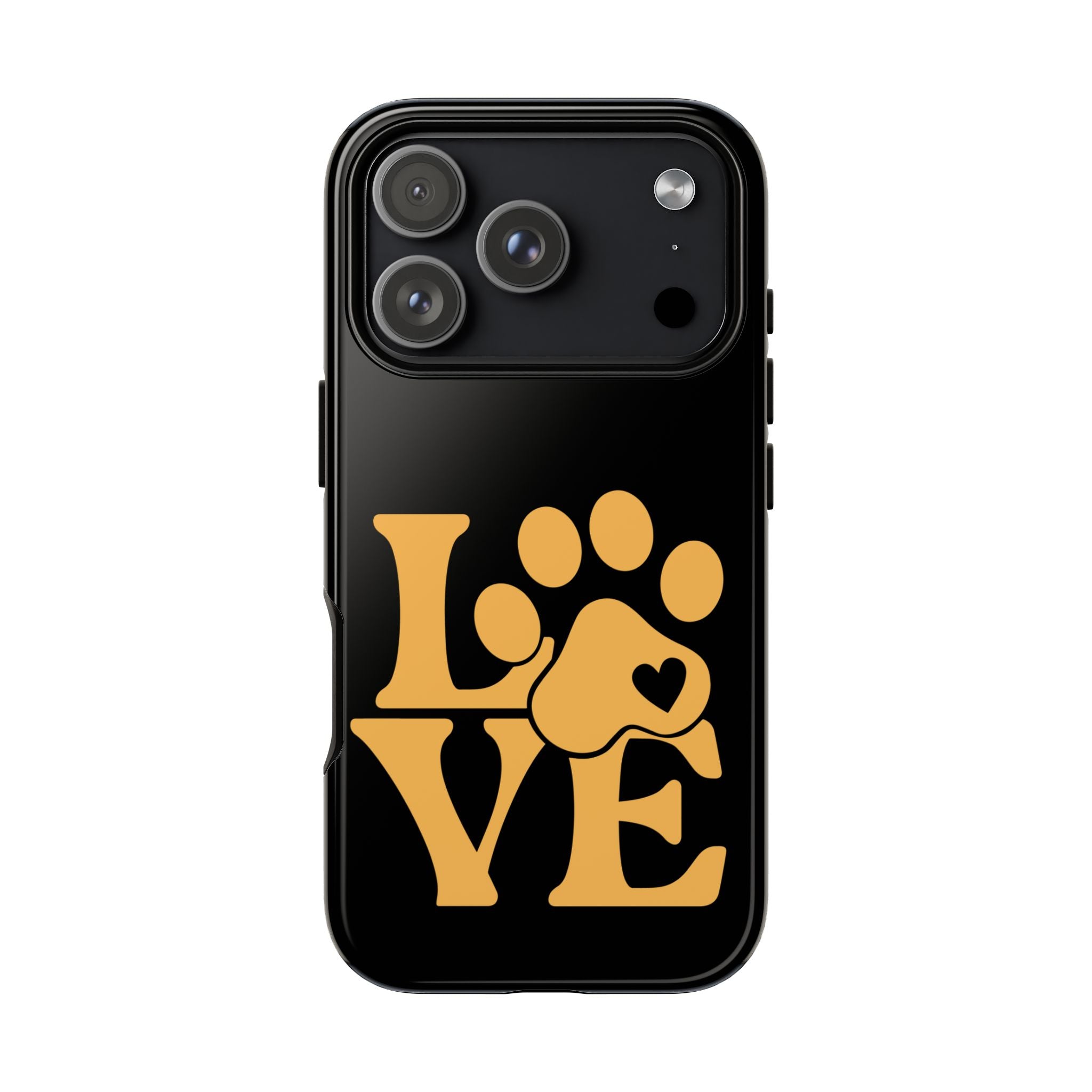Phone Case — LOVE Paw Print Design (Pet Lover Protective Case)