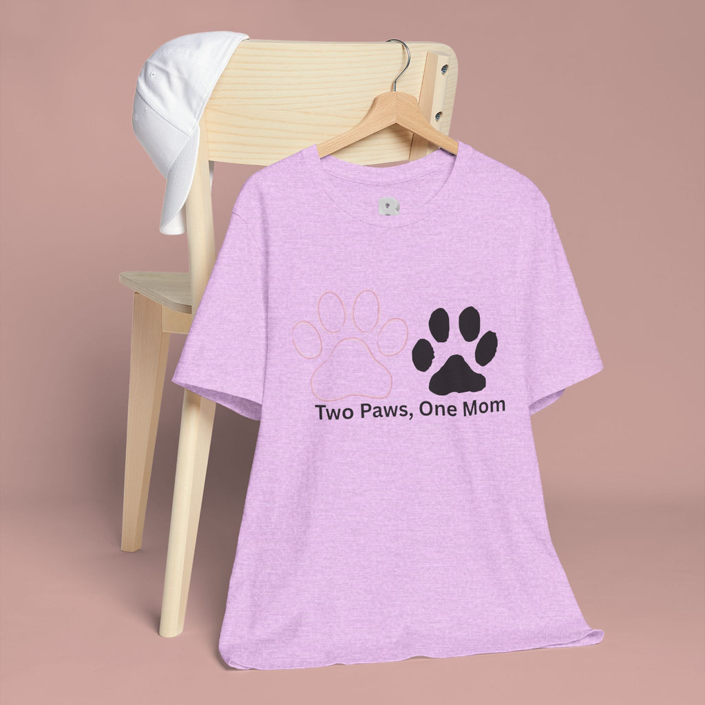 Two Paws, One Mom T-Shirt – Cute Dog Mom Paw Print Tee