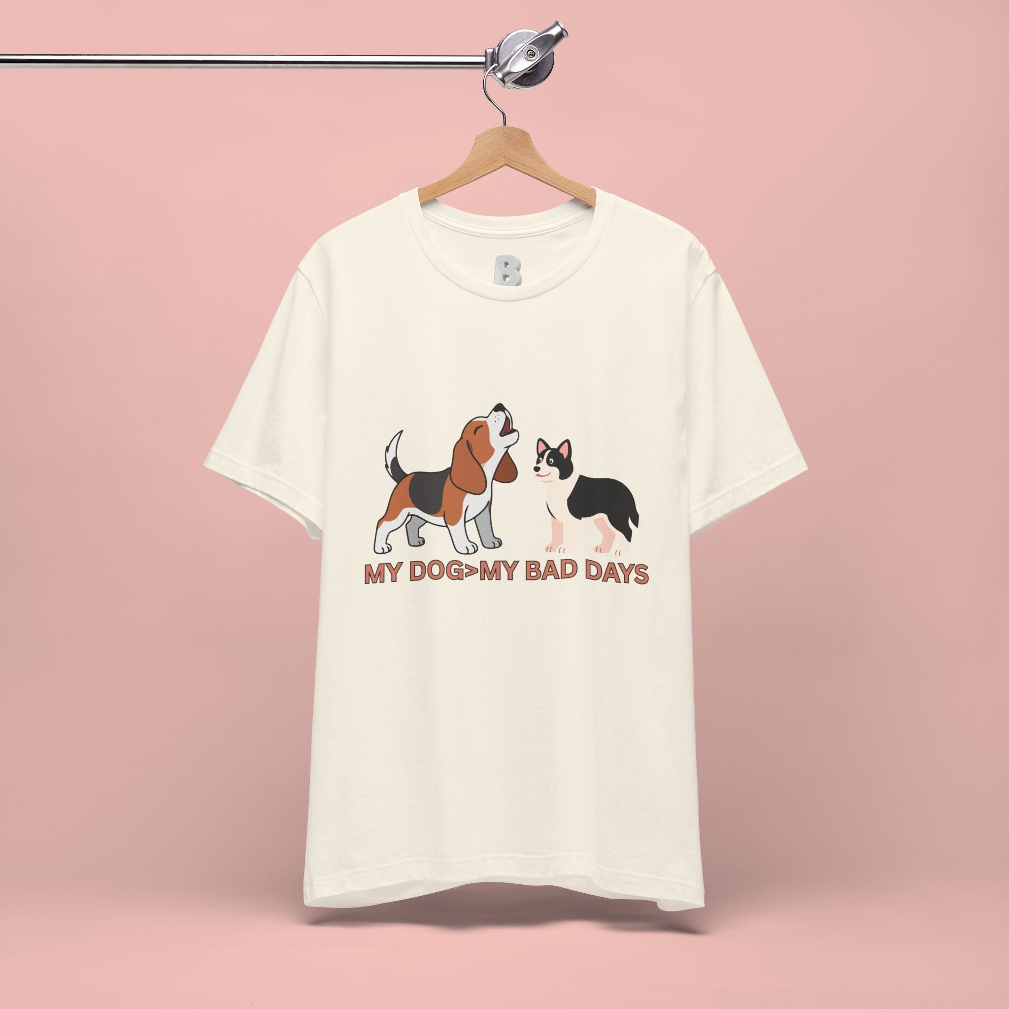 My Dog > My Bad Days T‑Shirt — Cute Beagle & Corgi Graphic Tee for Dog Lovers