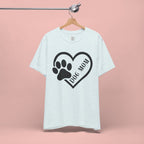Dog Mom Heart Paw T-Shirt