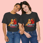 Dog Mom T-Shirt - Cute Woman Hugging Golden Retriever Tee