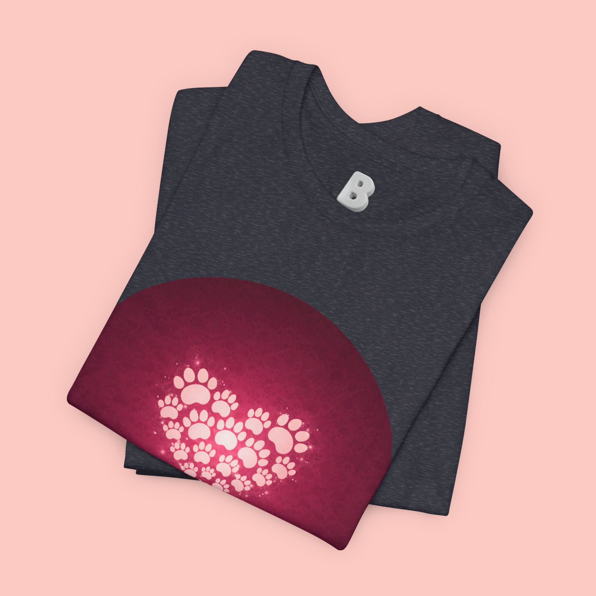 Paw Print Heart T‑Shirt — Cute Pet Lover Tee
