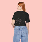 T-Shirt — “Two Paws, One Mom” Paw Print Mom Tee