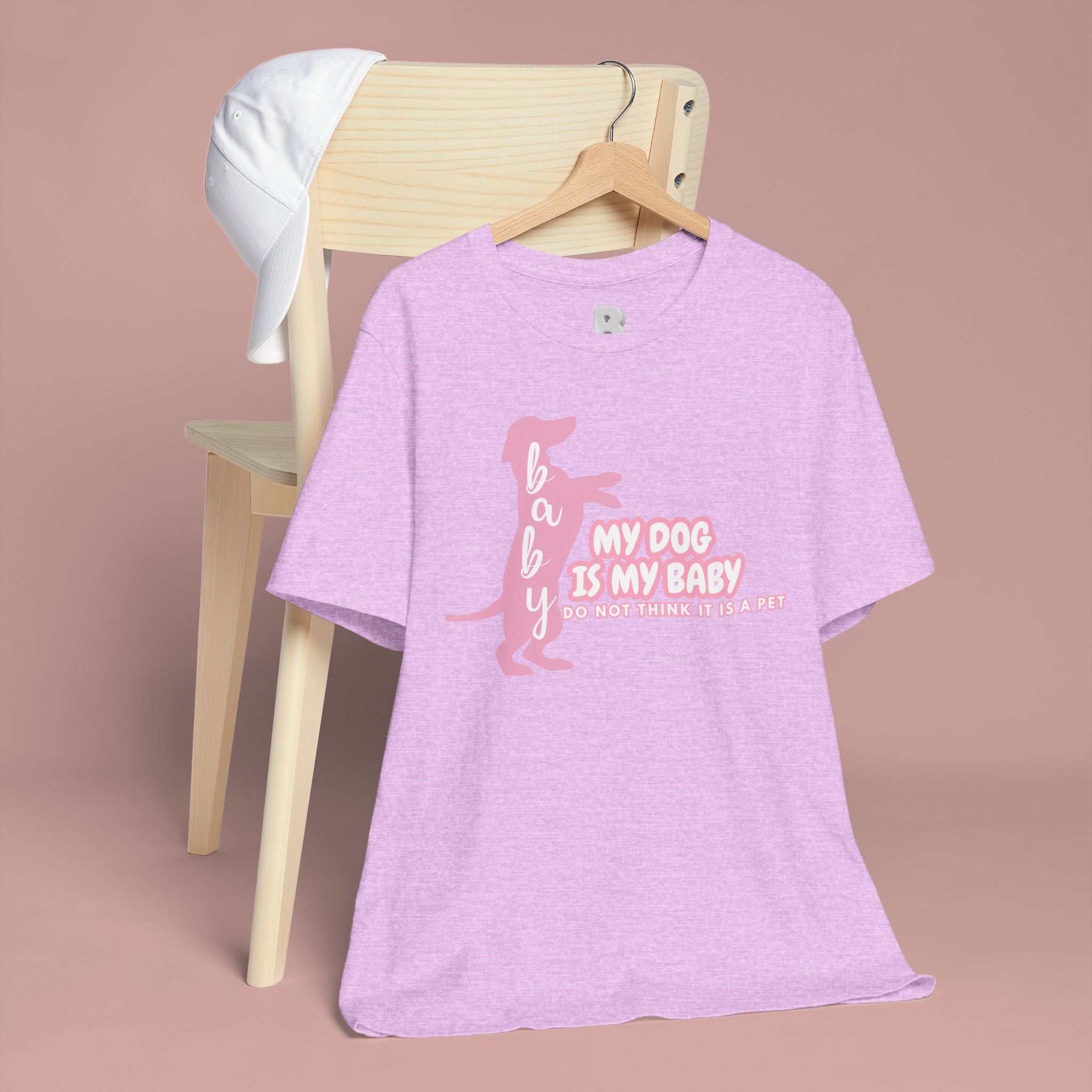 T-Shirt — "My Dog Is My Baby" Pink Dachshund Tee