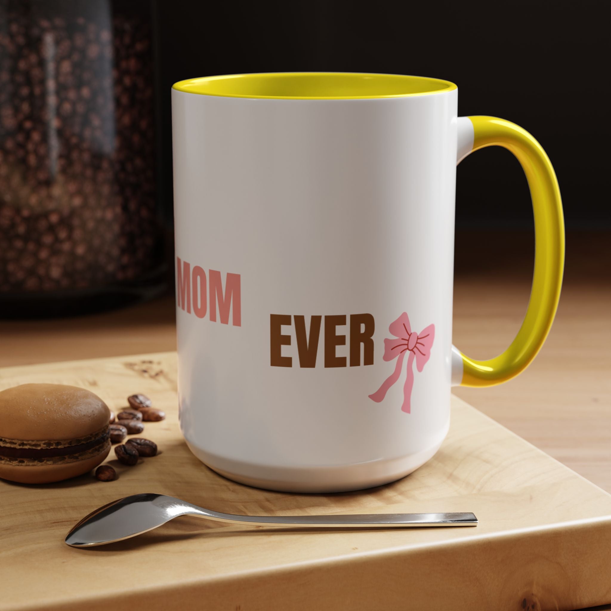 Dog Mom Coffee Mug — Best Dog Mom Ever Accent Ceramic Mug (11oz & 15oz)