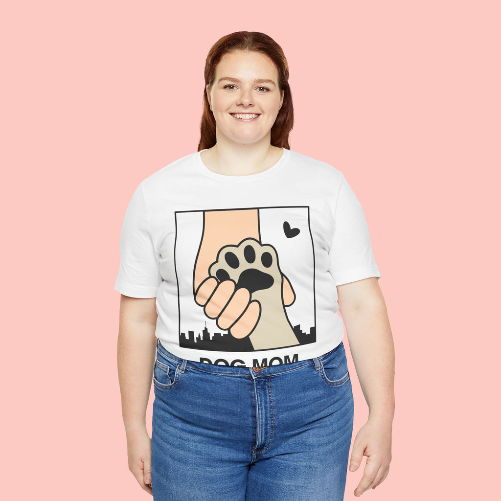 Dog Mom T-Shirt — "Love Your Dog Like a Mom" Paw Print Graphic