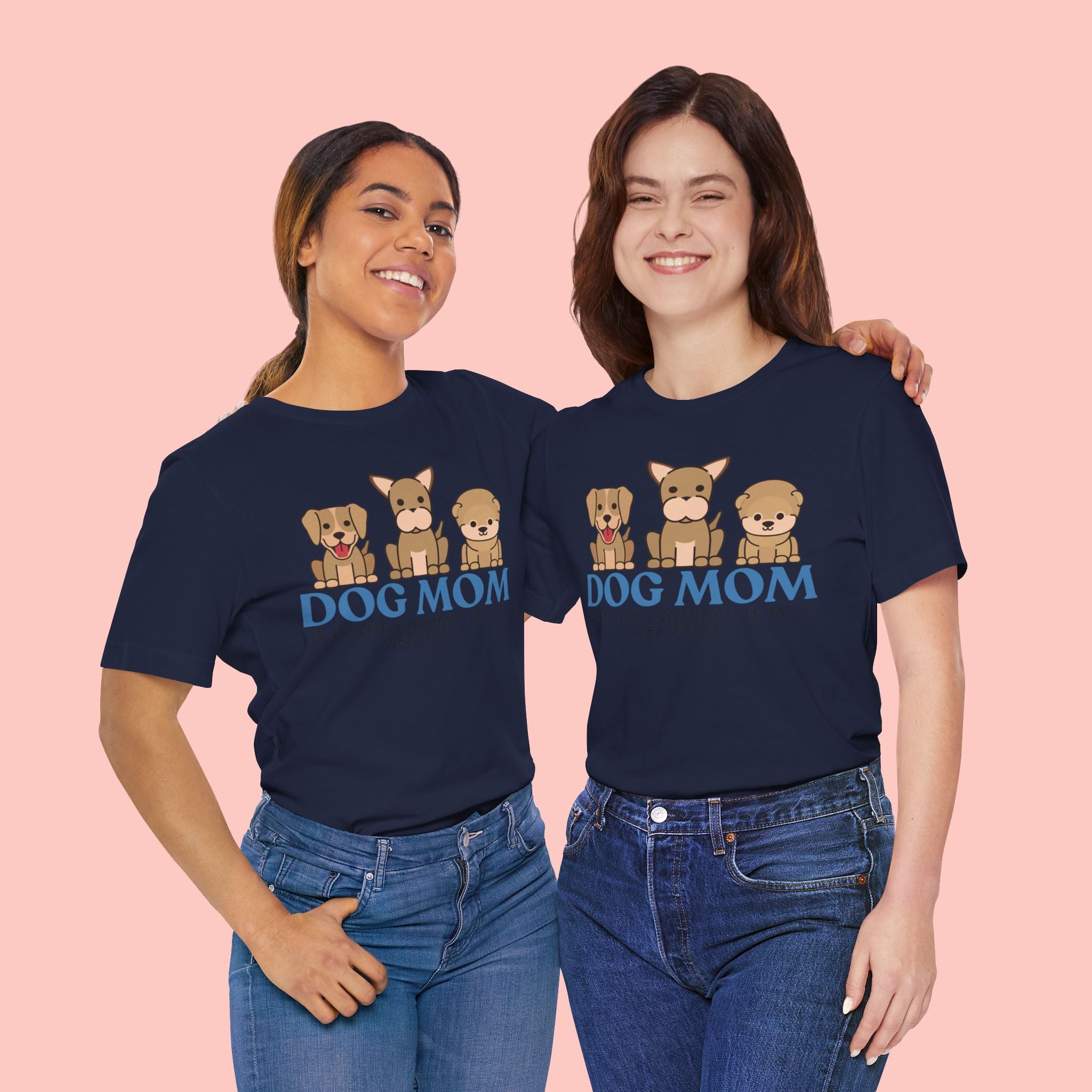 Dog Mom Tee — "Dog Mom: It Is Not A Hobby, It Is A Lifestyle" Cute Puppy Graphic T‑Shirt