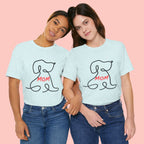 Mom Dog T-Shirt — Minimal Line Art Puppy Tee for Dog Moms, Mother's Day Gift