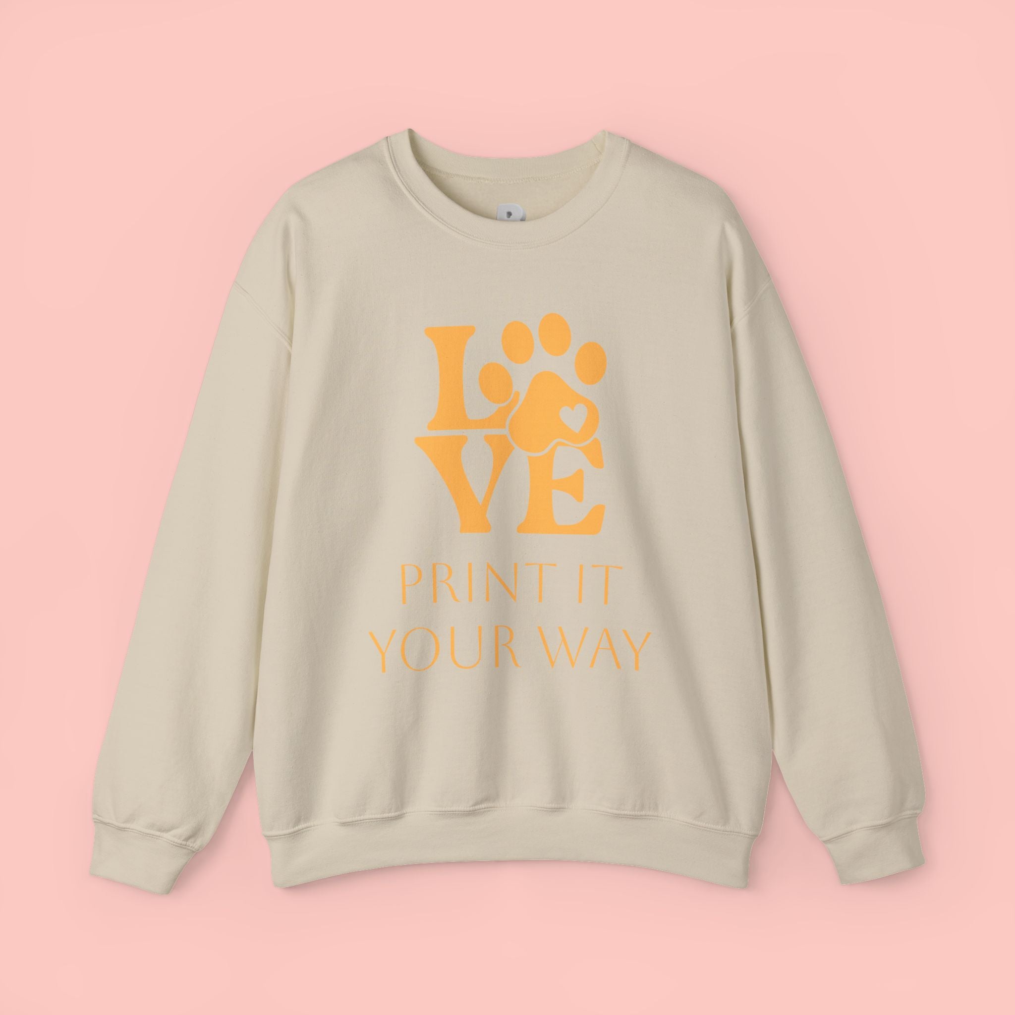 Love Paw Crewneck Sweatshirt — Pet Lover Graphic Sweatshirt