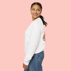 Dog Mom Crewneck Sweatshirt – Cute Floral Paw Print Back Graphic