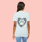 T-Shirt — Heart Pawprint Fingerprint Design (Pet Lover Gift)