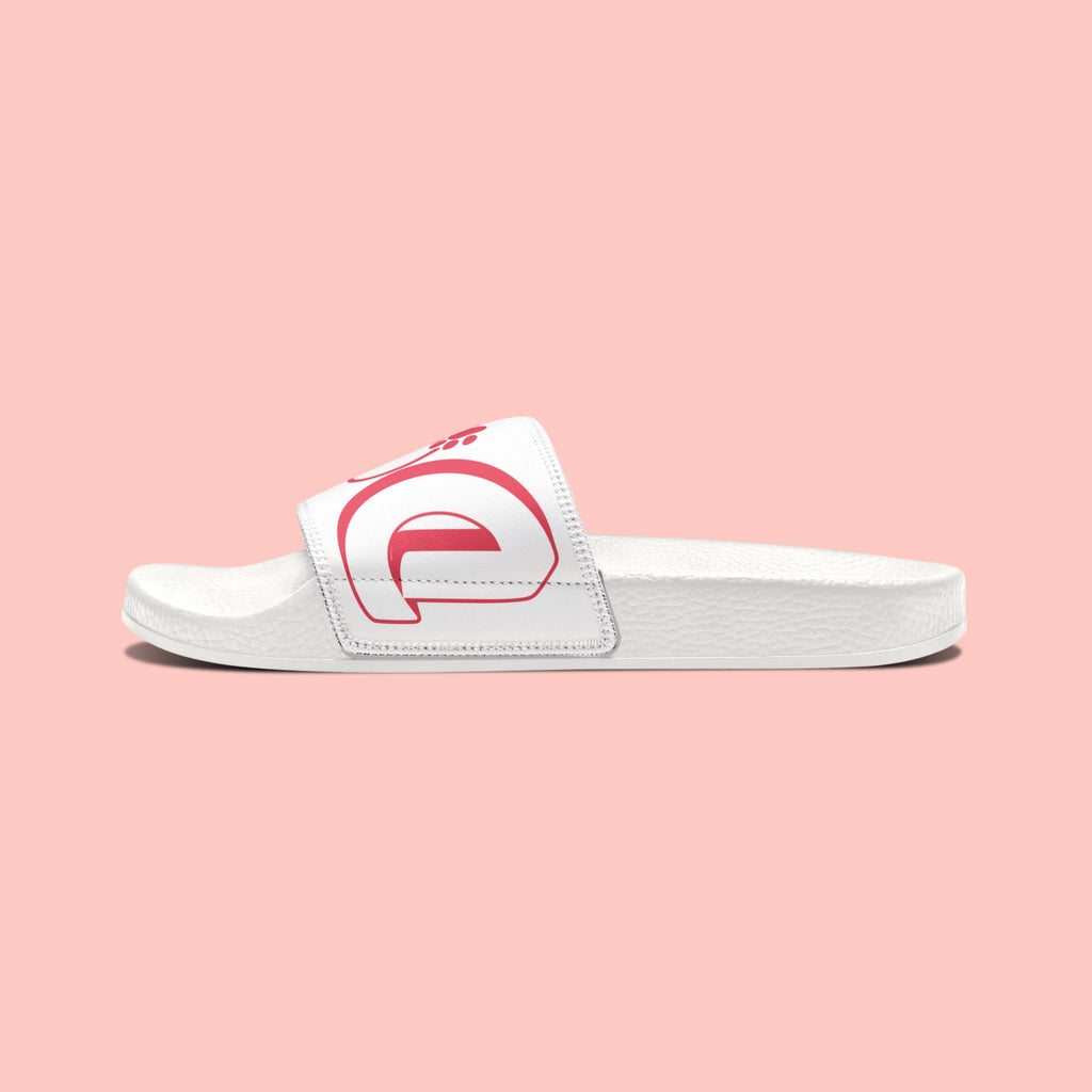 Sandals — 'Dog Mama' White Removable-Strap Slide Sandals