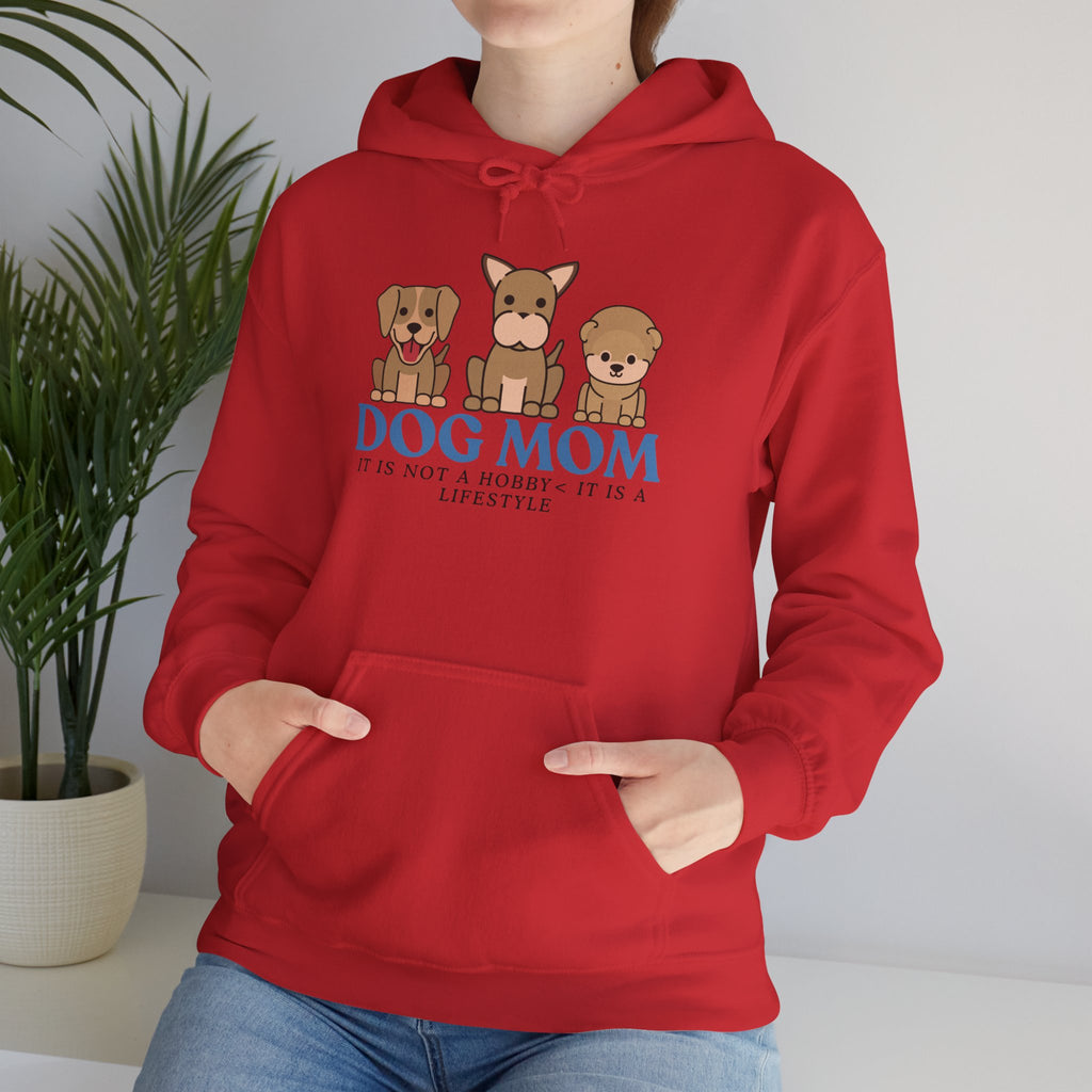 Dog Mom Hoodie — Cute Puppy Trio 'Dog Mom' Graphic Sweatshirt