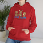 Dog Mom Hoodie — Cute Puppy Trio 'Dog Mom' Graphic Sweatshirt