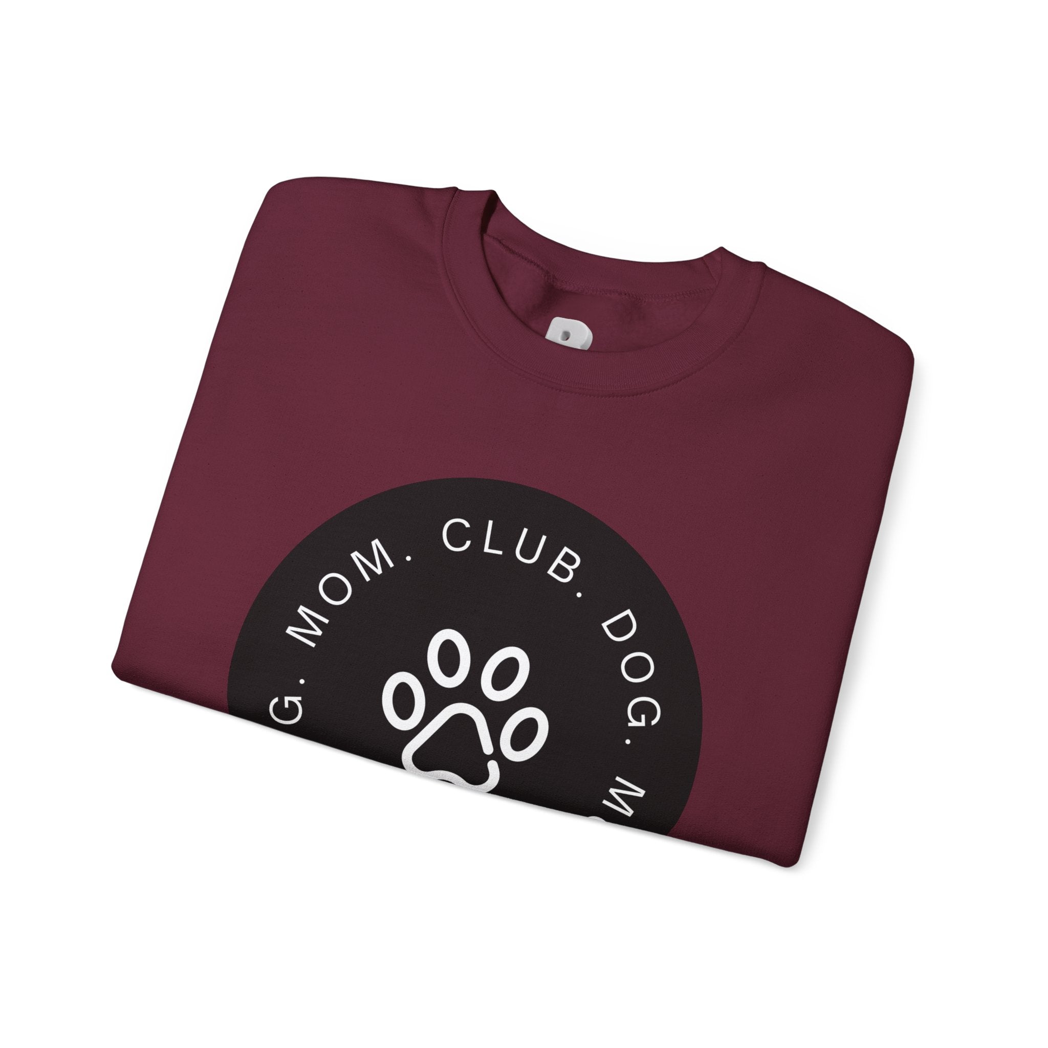 Dog Mom Club Crewneck Sweatshirt — Paw Print Graphic Pullover for Pet Moms