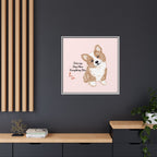 Framed Canvas Print — "First My Dog, Then Everything Else" Corgi Wall Art