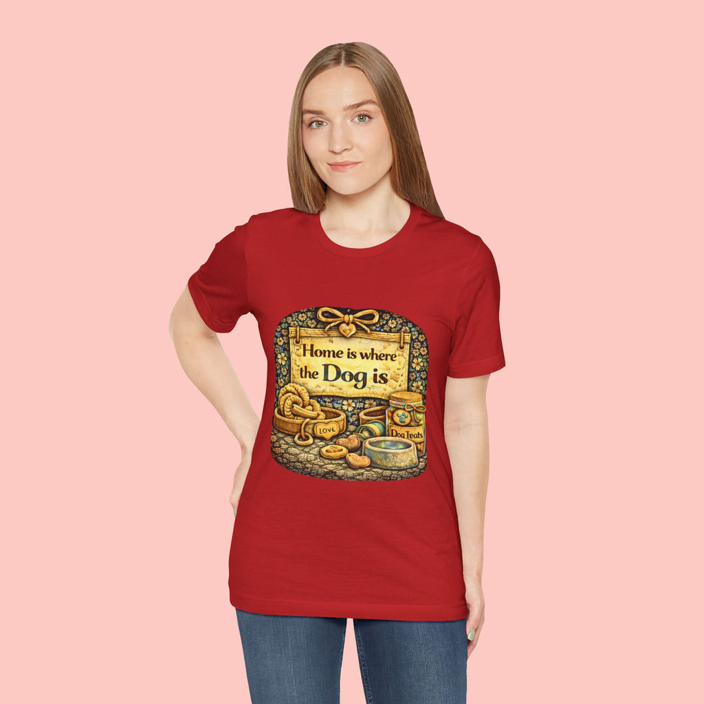 Home Is Where the Dog Is T-Shirt — Cozy Vintage Dog Lover Tee