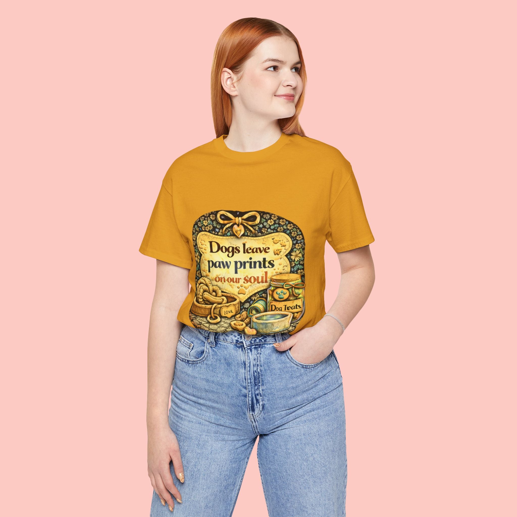Dogs Leave Paw Prints Tee – Vintage Pet Lover T‑Shirt