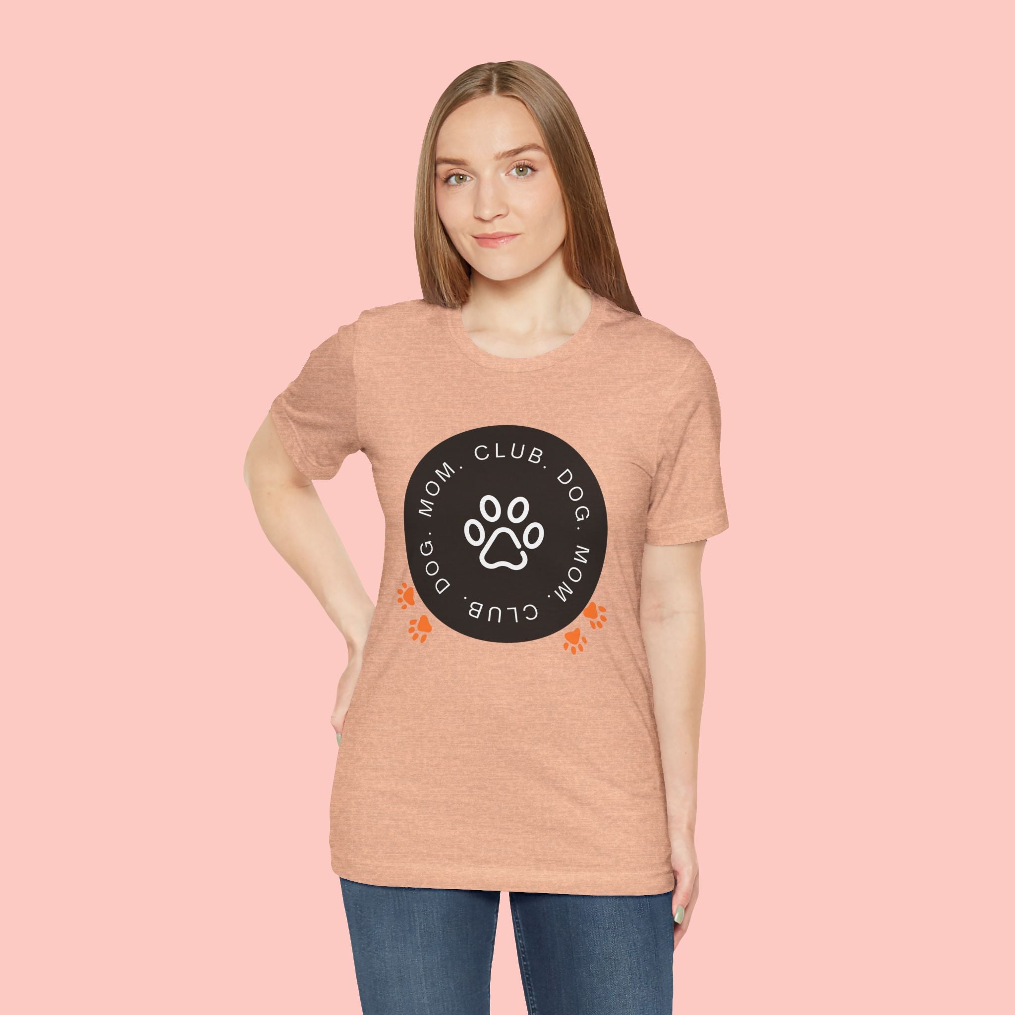 Dog Mom Club T-Shirt — Paw Print Graphic Tee for Pet Lovers