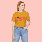 Dog Lover Tee - "LOVE My Dog > People" Paw Print Graphic T-Shirt