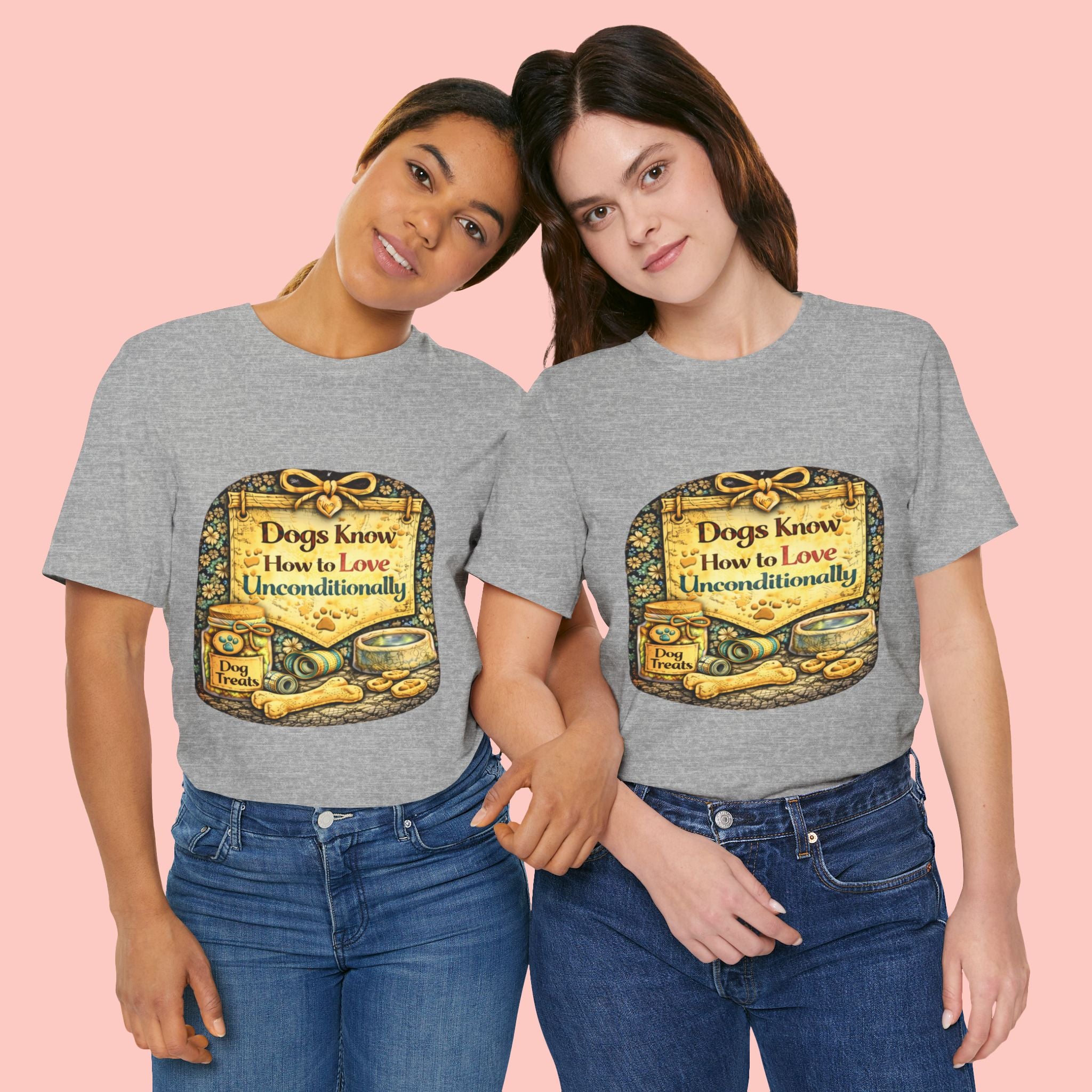 Dog Lovers T‑Shirt – "Dogs Know How to Love Unconditionally" Vintage Design