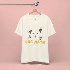 Dog Mama Graphic Tee — Cute Paw Print Dog Face T-Shirt for Dog Lovers