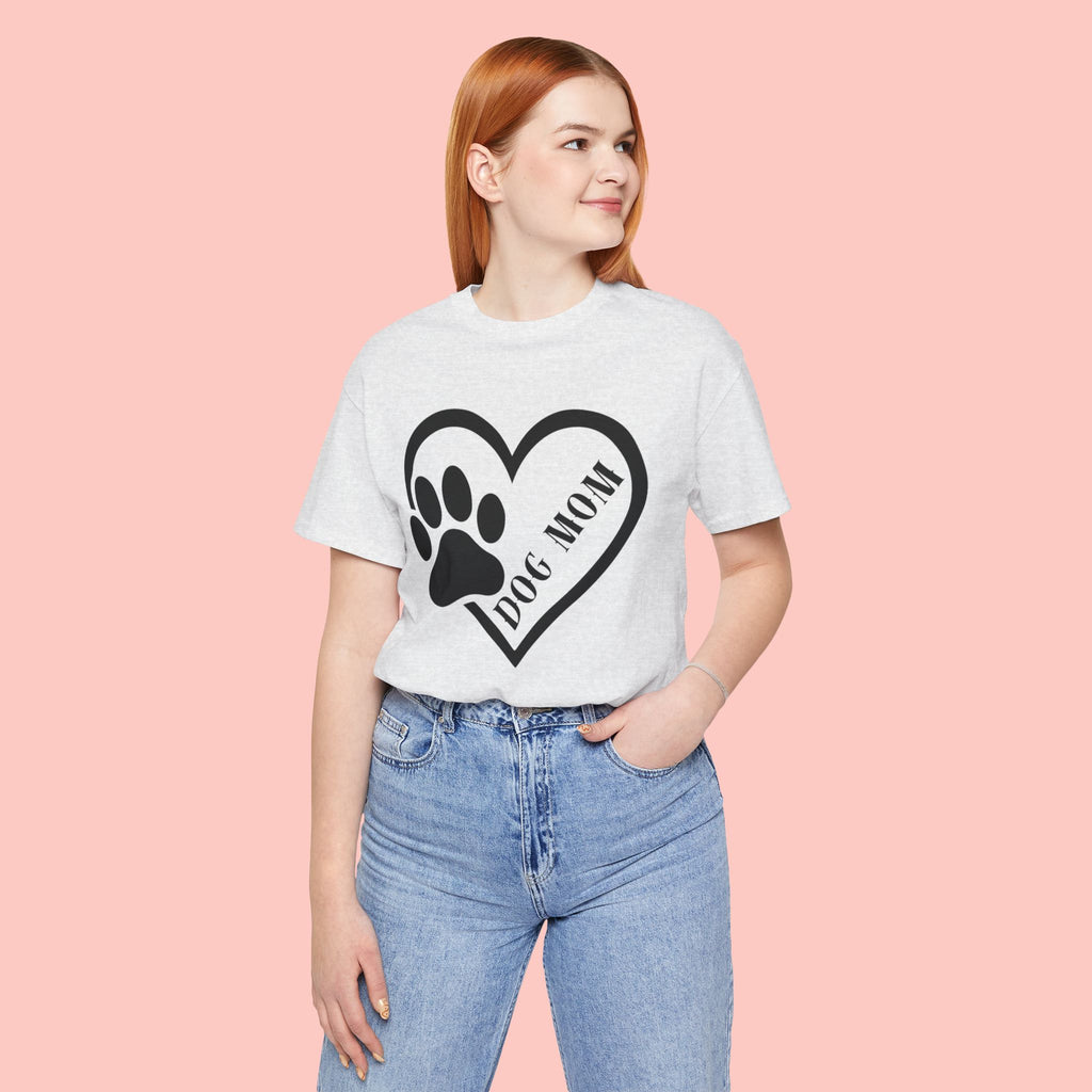 Dog Mom Heart Paw T-Shirt