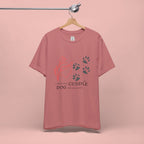 Dog Cuddle Tee – "Would Rather Cuddle My Dog" Paw Print Floral T-Shirt