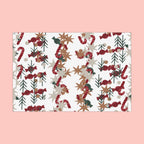 Holiday Candy Cane Gift Wrap Paper