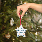 Bell Wooden Ornament with Paw Print & Bandage Pattern — Pet Memorial Holiday Decoration