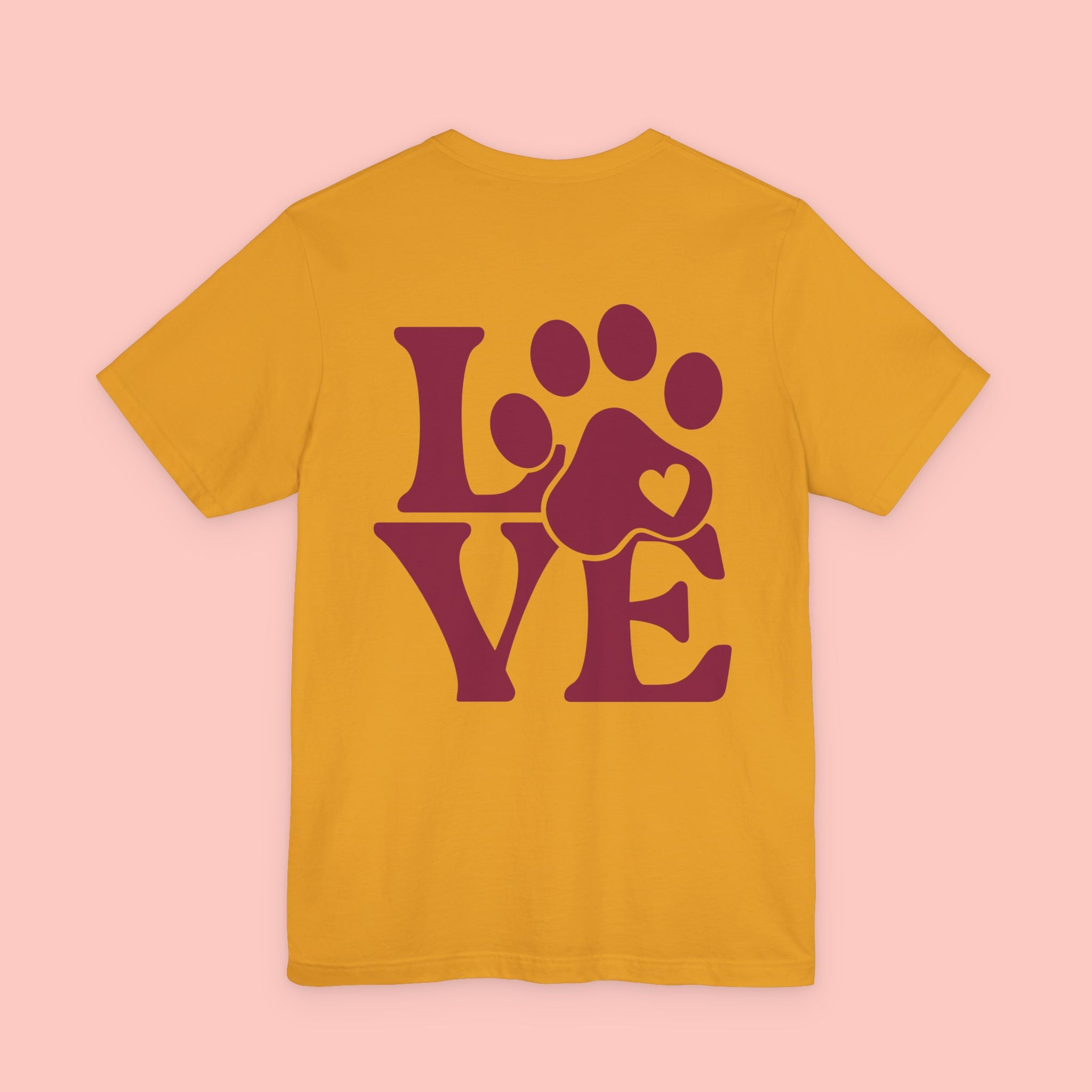 Dog Paw "LOVE" Tee - Pet Lover Graphic T-Shirt