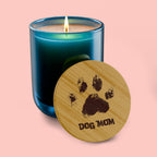 Dog Mom Scented Soy Candle — 14oz Engraved Wooden Lid
