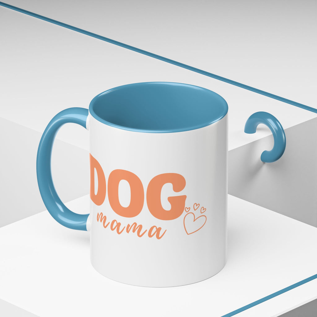 Dog Mama Coffee Mug — Cute Heart Accent Ceramic Mug (11/15 oz)