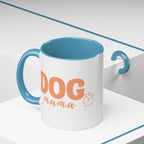 Dog Mama Coffee Mug — Cute Heart Accent Ceramic Mug (11/15 oz)