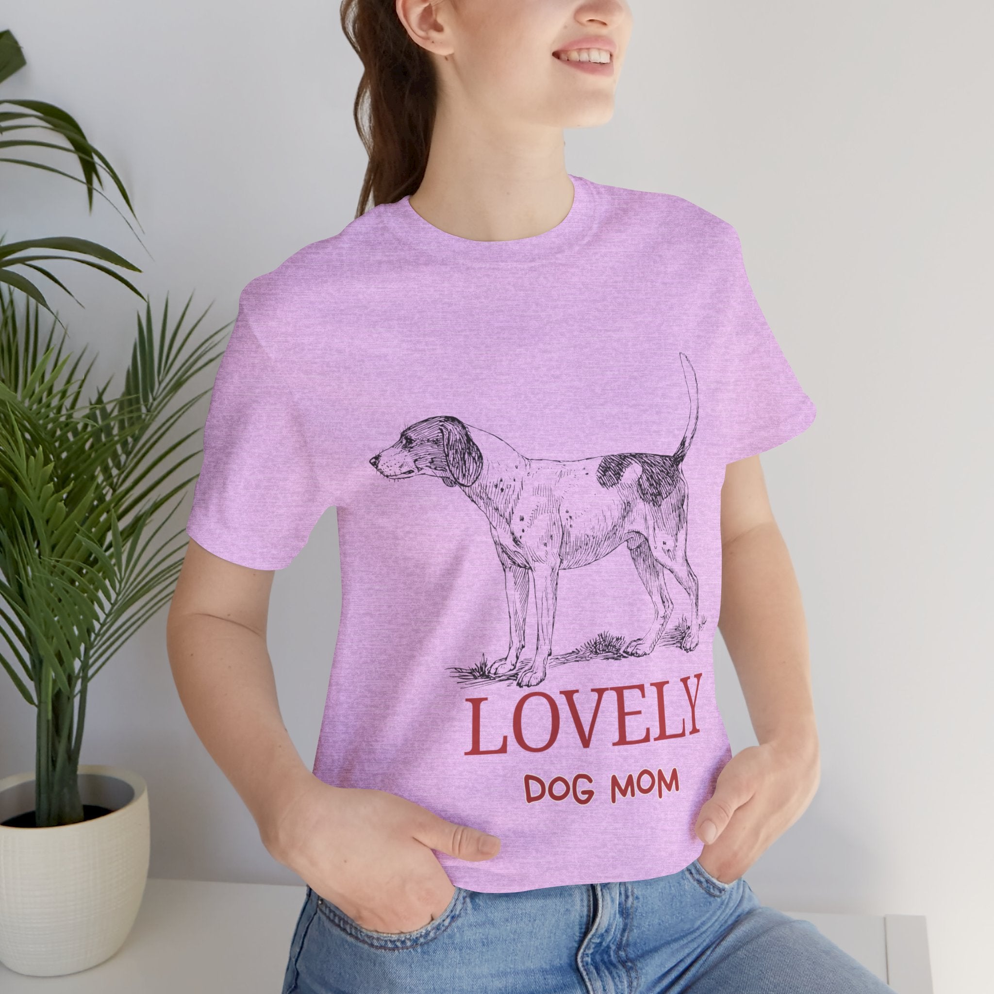 Lovely Dog Mom T-Shirt — Vintage Sketch Dog Graphic Tee