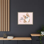 Framed Canvas Print — "First My Dog, Then Everything Else" Corgi Wall Art