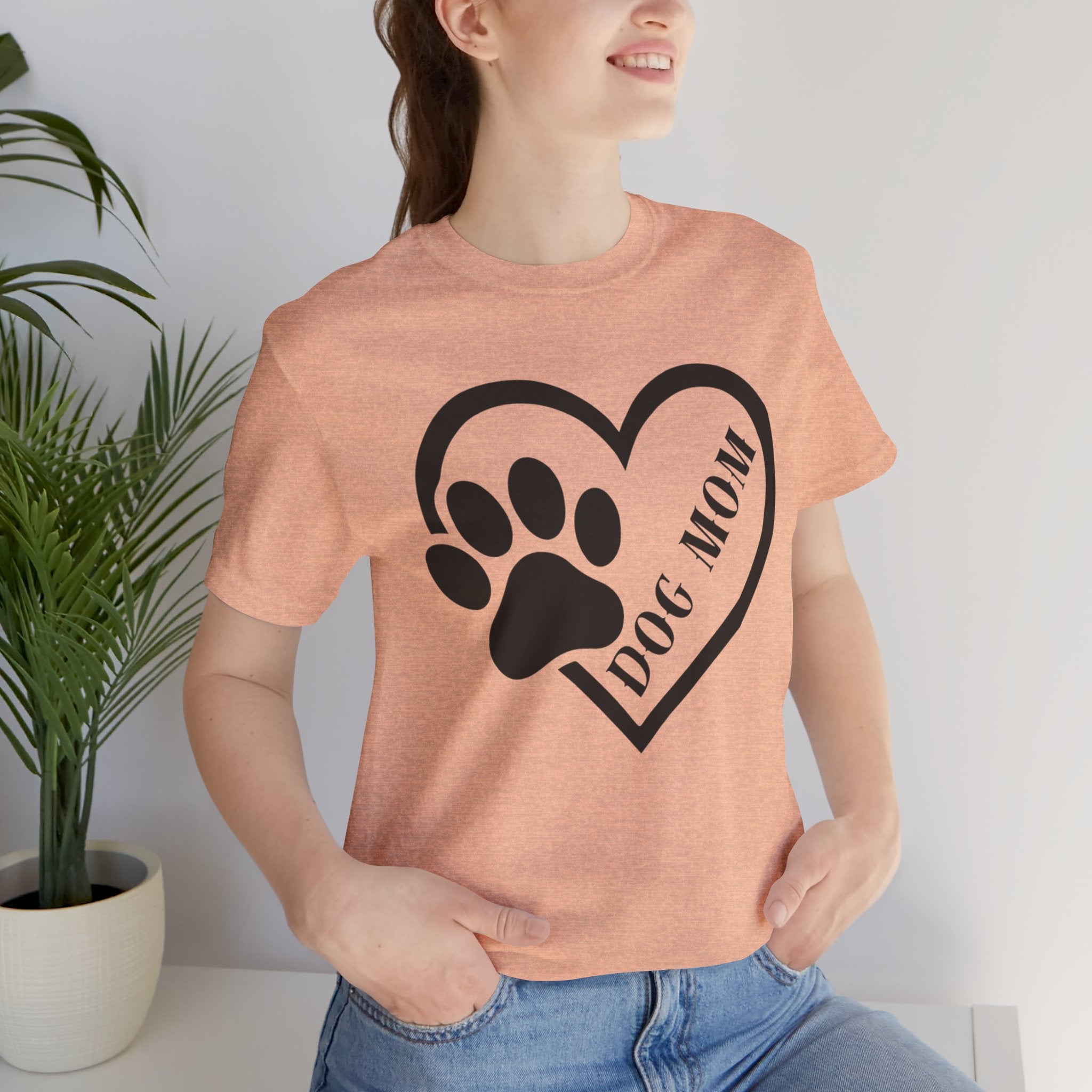 Dog Mom Heart Paw T-Shirt