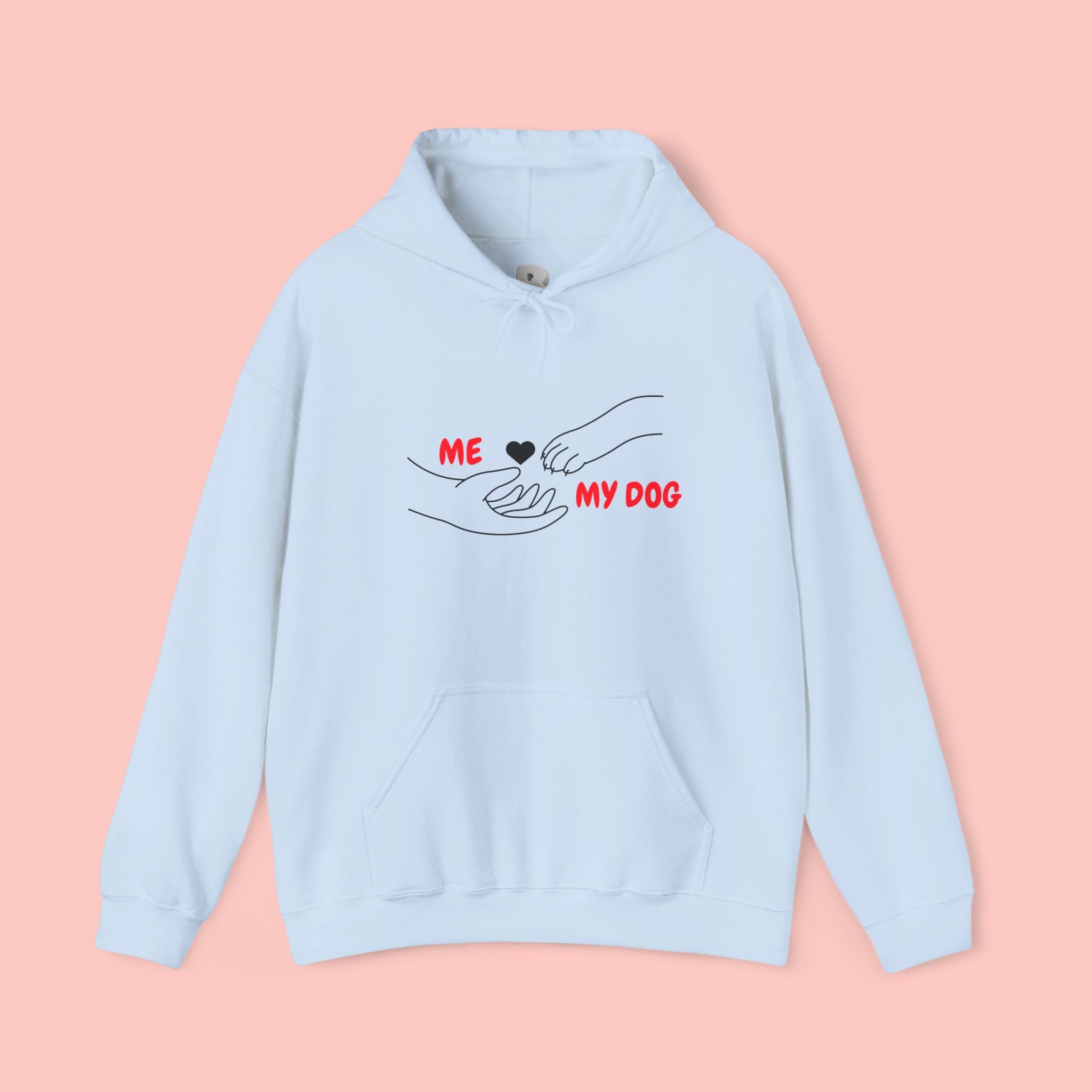 Dog Lover Hoodie - "Me  My Dog" Minimalist Paw Heart Sweatshirt