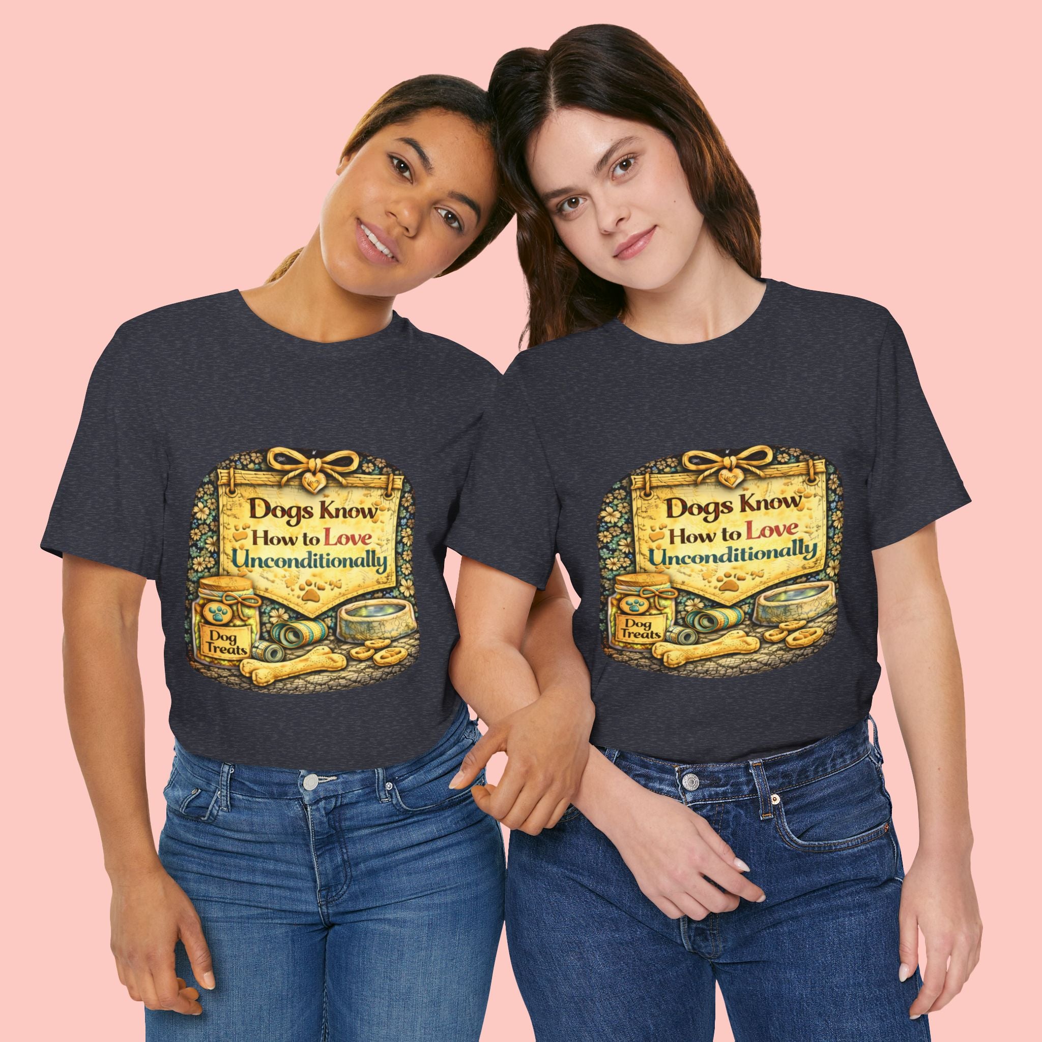 Dog Lovers T‑Shirt – "Dogs Know How to Love Unconditionally" Vintage Design